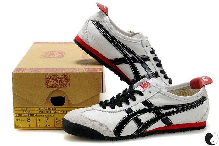 White/ Black/ Red Mexico 66 Mens Shoes onitsuka tiger mexico 66 white black